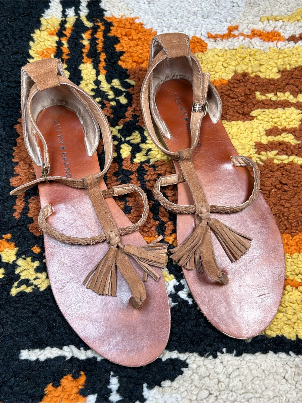Boho Babe, LUCKY BRAND, tassel sandals!!